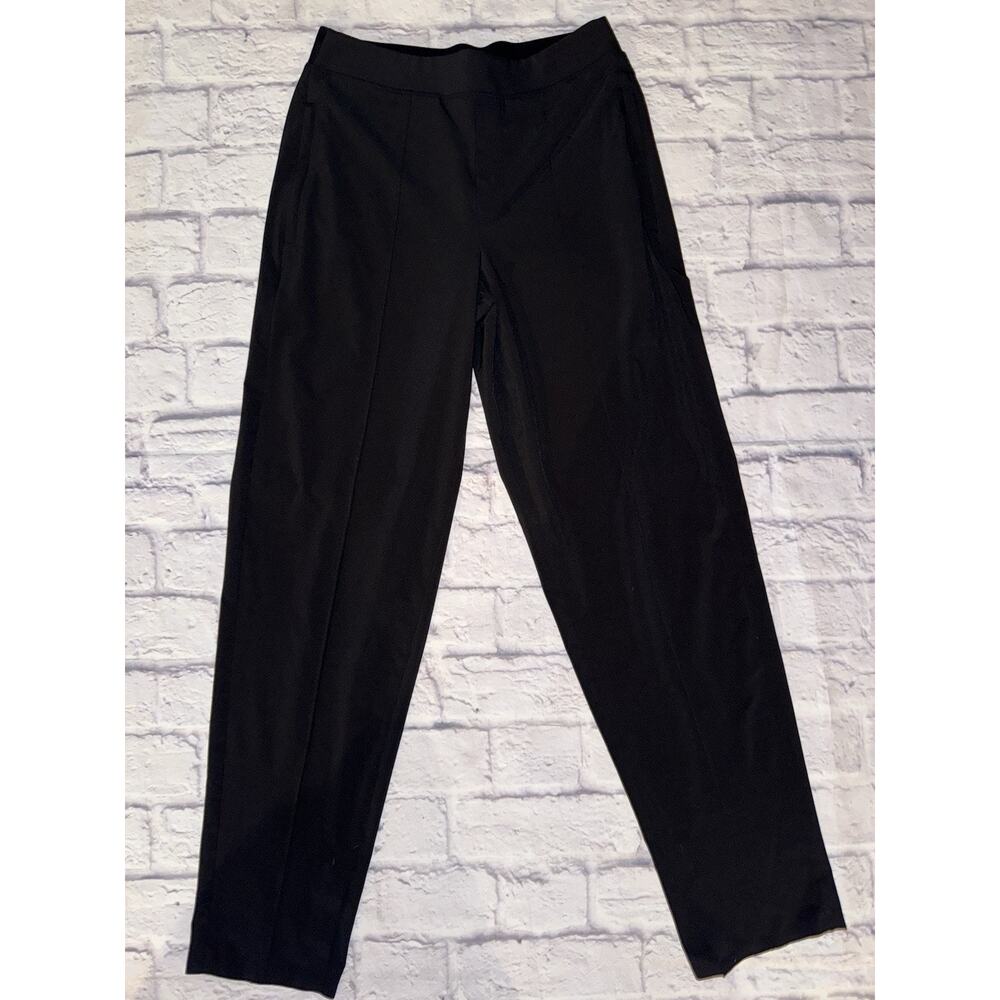 ATHLETA Vienna Slim‎ Pant Sz 4 Black Lightweight Zip Pockets Travel Office
